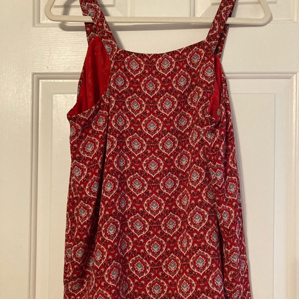 LOFT Red Patterned Top - Picture 7 of 9